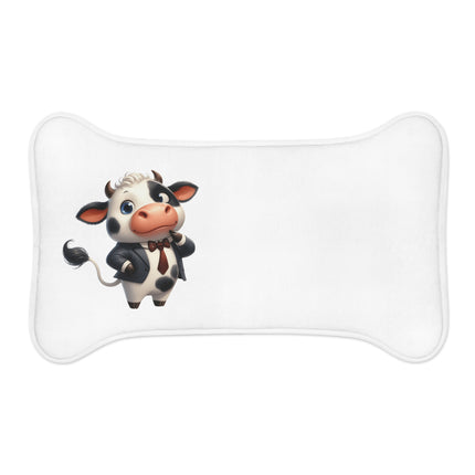 CharmPaws Pet Feeding Mats: Keep Mealtime Mess-Free & Stylish! - Cow