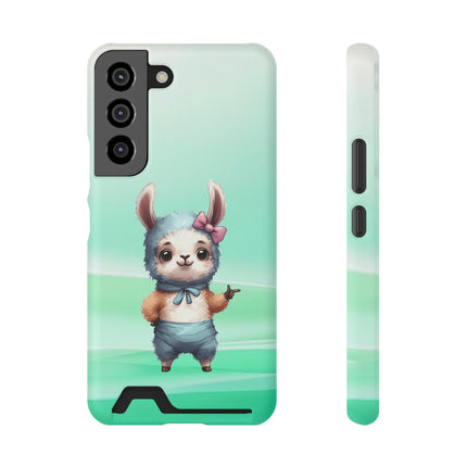 EnchantGuard Phone Case with Card Holder: Style Meets Functionality - Rabbit