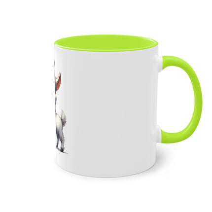 Harmony Two-Tone Coffee Mug: Sip in Style, Revel in Comfort - Goat