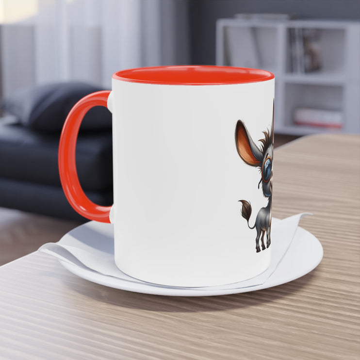 Harmony Two-Tone Coffee Mug: Sip in Style, Revel in Comfort - Donkey