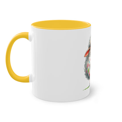 Harmony Two-Tone Coffee Mug: Sip in Style, Revel in Comfort - Sheep