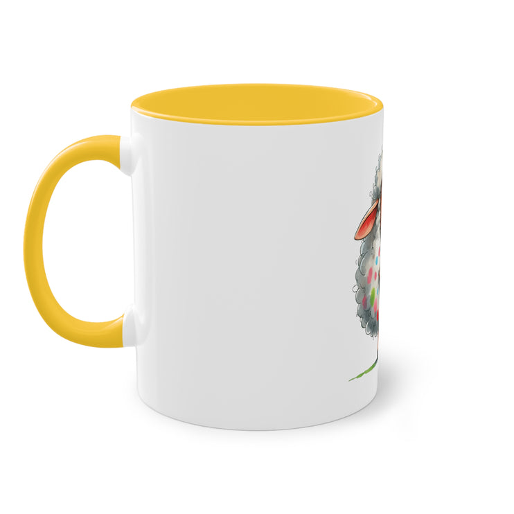 Harmony Two-Tone Coffee Mug: Sip in Style, Revel in Comfort - Sheep