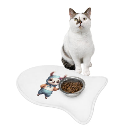 CharmPaws Pet Feeding Mats: Keep Mealtime Mess-Free & Stylish! - Rabbit