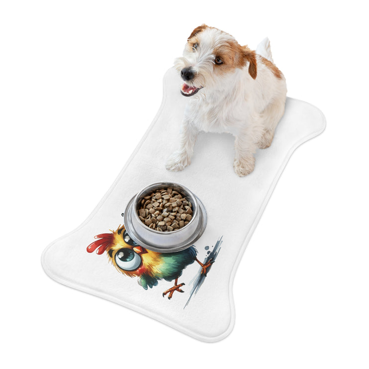 CharmPaws Pet Feeding Mats: Keep Mealtime Mess-Free & Stylish! - Chicken