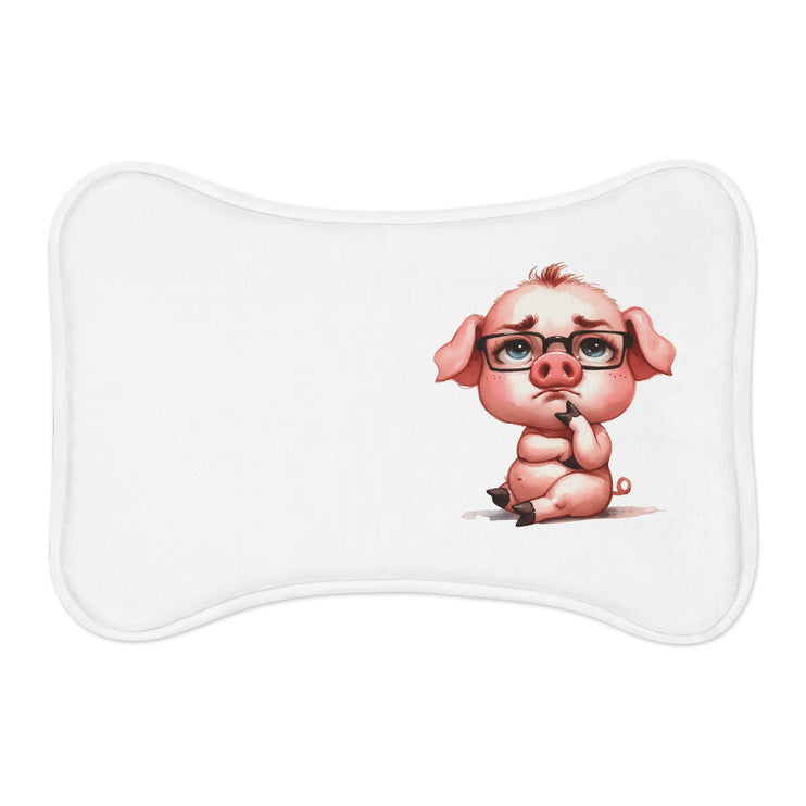 CharmPaws Pet Feeding Mats: Keep Mealtime Mess-Free & Stylish! - Pig