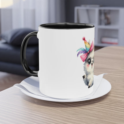 Harmony Two-Tone Coffee Mug: Sip in Style, Revel in Comfort - Sheep