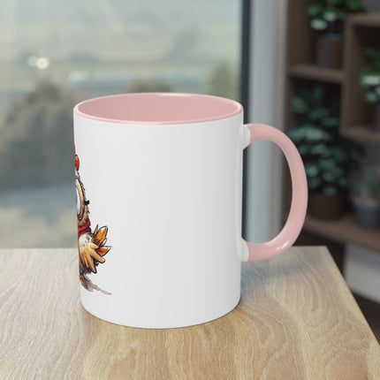 Harmony Two-Tone Coffee Mug: Sip in Style, Revel in Comfort - Chicken