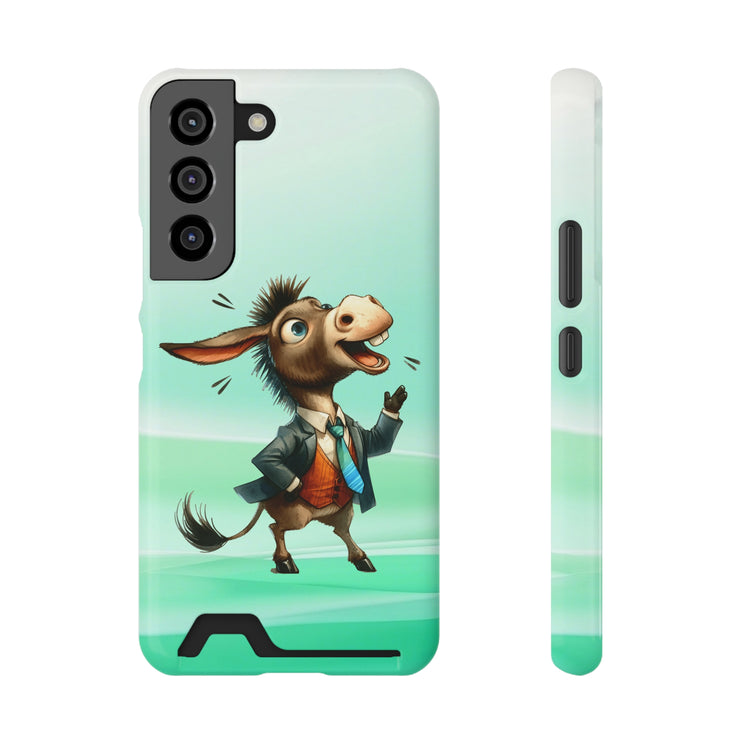 EnchantGuard Phone Case with Card Holder: Style Meets Functionality - Donkey