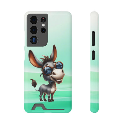 EnchantGuard Phone Case with Card Holder: Style Meets Functionality - Donkey