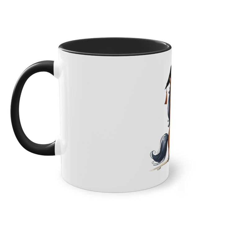 Harmony Two-Tone Coffee Mug: Sip in Style, Revel in Comfort - Horse