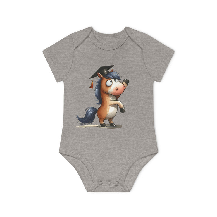 SnuggleNest Organic Baby Bodysuit (Short Sleeves) Horse