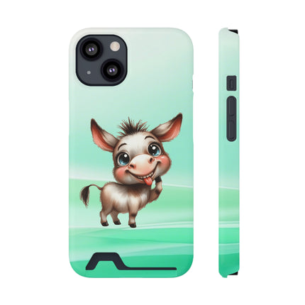 EnchantGuard Phone Case with Card Holder: Style Meets Functionality - Donkey