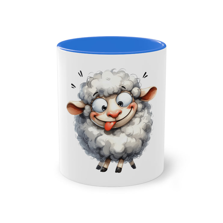 Harmony Two-Tone Coffee Mug: Sip in Style, Revel in Comfort - Sheep