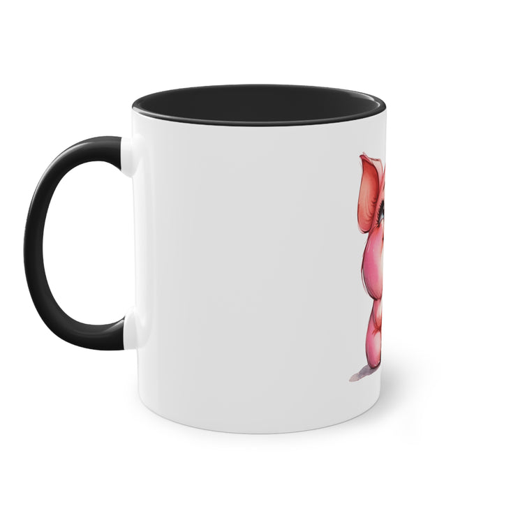 Harmony Two-Tone Coffee Mug: Sip in Style, Revel in Comfort - Pig