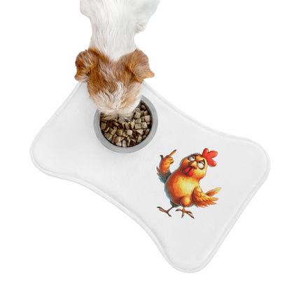 CharmPaws Pet Feeding Mats: Keep Mealtime Mess-Free & Stylish! - Chicken