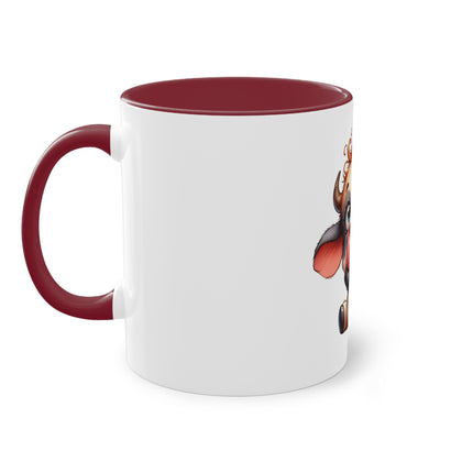 Harmony Two-Tone Coffee Mug: Sip in Style, Revel in Comfort - Cow