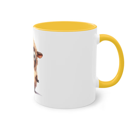 Harmony Two-Tone Coffee Mug: Sip in Style, Revel in Comfort - Sheep