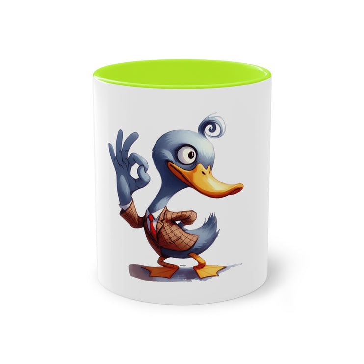 Harmony Two-Tone Coffee Mug: Sip in Style, Revel in Comfort - Duck