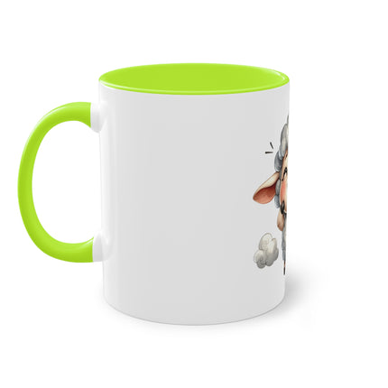 Harmony Two-Tone Coffee Mug: Sip in Style, Revel in Comfort - Sheep