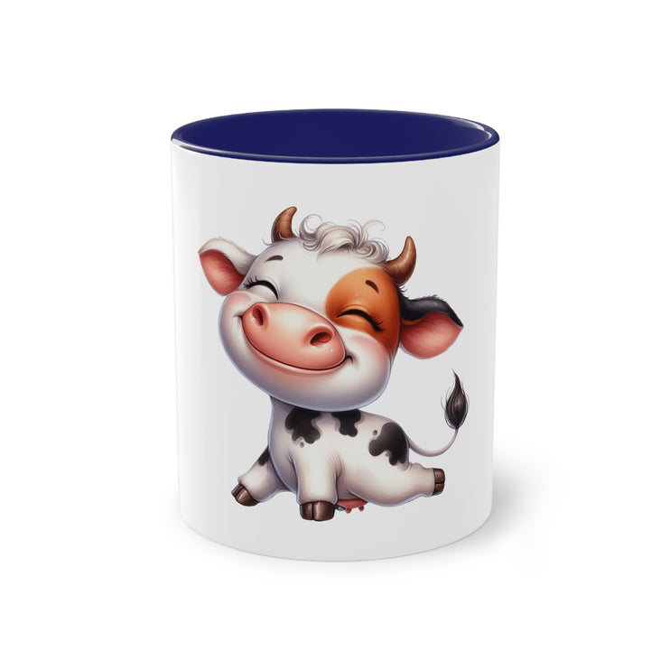 Harmony Two-Tone Coffee Mug: Sip in Style, Revel in Comfort - Cow