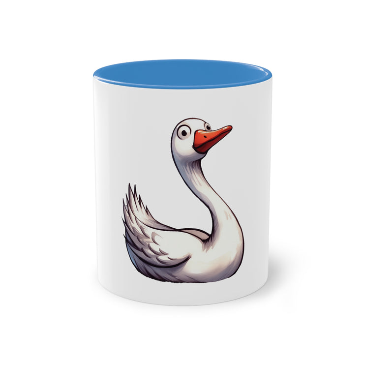 Harmony Two-Tone Coffee Mug: Sip in Style, Revel in Comfort - Swan