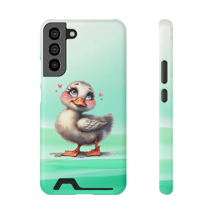 EnchantGuard Phone Case with Card Holder: Style Meets Functionality - Duck