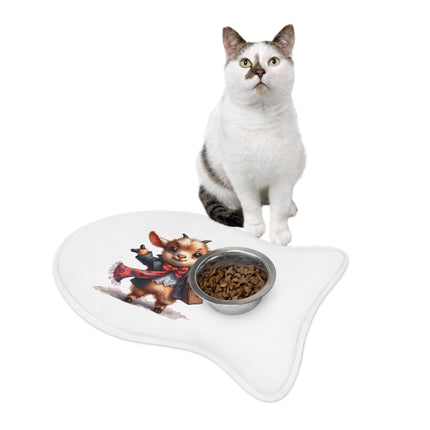 CharmPaws Pet Feeding Mats: Keep Mealtime Mess-Free & Stylish! - Goat