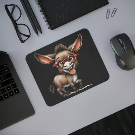 WhimsyWonder Pad Mouse Desk: Εξατομικευμένη γοητεία για το χώρο εργασίας σας - Cute Baby Donkey σε γυαλιά