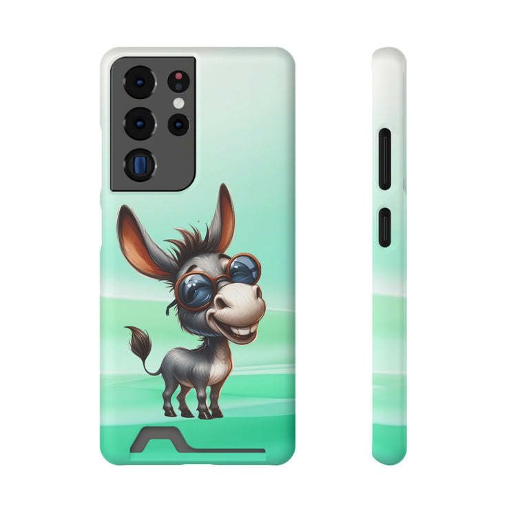 EnchantGuard Phone Case with Card Holder: Style Meets Functionality - Donkey