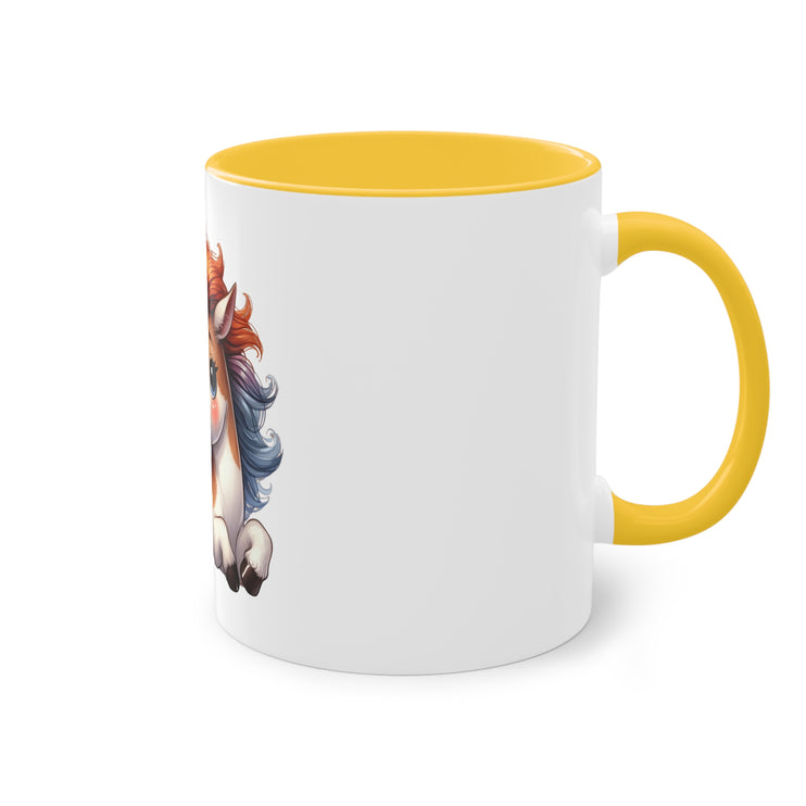 Harmony Two-Tone Coffee Mug: Sip in Style, Revel in Comfort - Horse