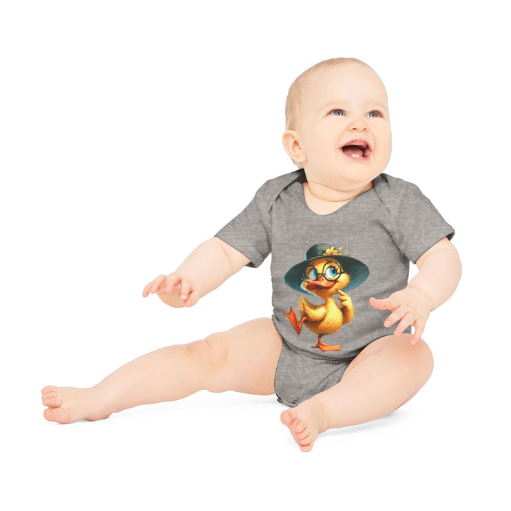 SnuggleNest Organic Baby Bodysuit (Short Sleeves) Duck