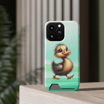 EnchantGuard Phone Case with Card Holder: Style Meets Functionality - Duck