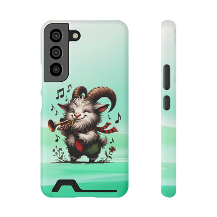 EnchantGuard Phone Case with Card Holder: Style Meets Functionality - Goat