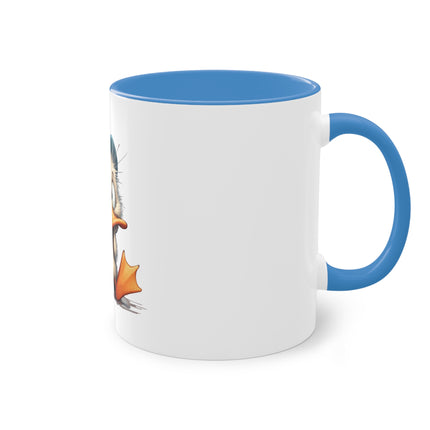 Harmony Two-Tone Coffee Mug: Sip in Style, Revel in Comfort - Duck