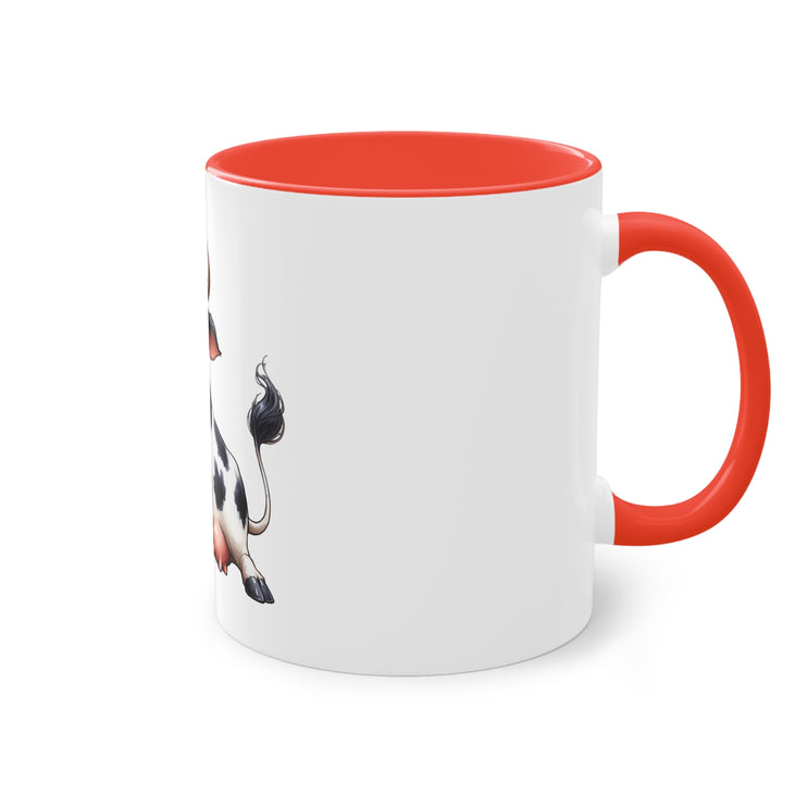 Harmony Two-Tone Coffee Mug: Sip in Style, Revel in Comfort - Cow