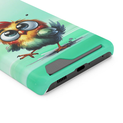 EnchantGuard Phone Case with Card Holder: Style Meets Functionality - Chicken