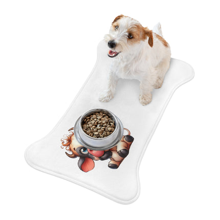 CharmPaws Pet Feeding Mats: Keep Mealtime Mess-Free & Stylish! - Cow