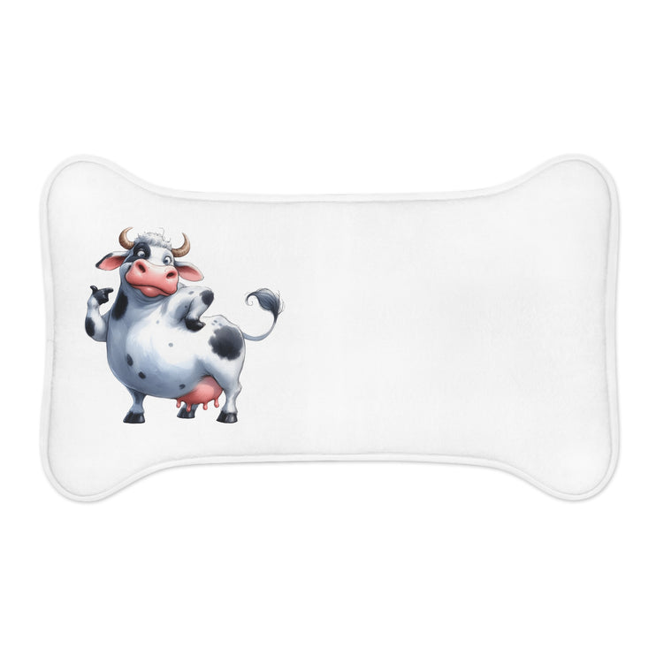 CharmPaws Pet Feeding Mats: Keep Mealtime Mess-Free & Stylish! - Cow