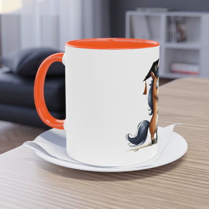 Harmony Two-Tone Coffee Mug: Sip in Style, Revel in Comfort - Horse