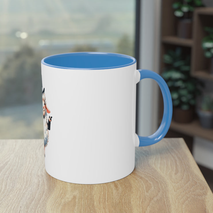 Harmony Two-Tone Coffee Mug: Sip in Style, Revel in Comfort - Sheep