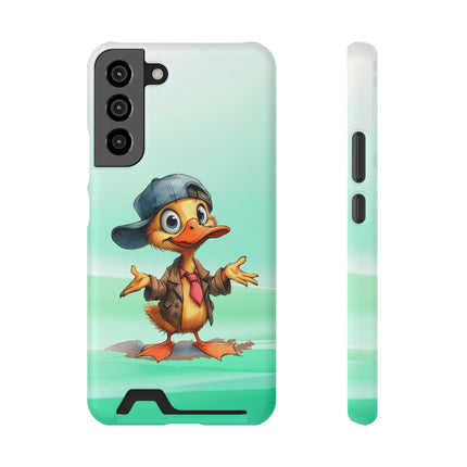 EnchantGuard Phone Case with Card Holder: Style Meets Functionality - Duck