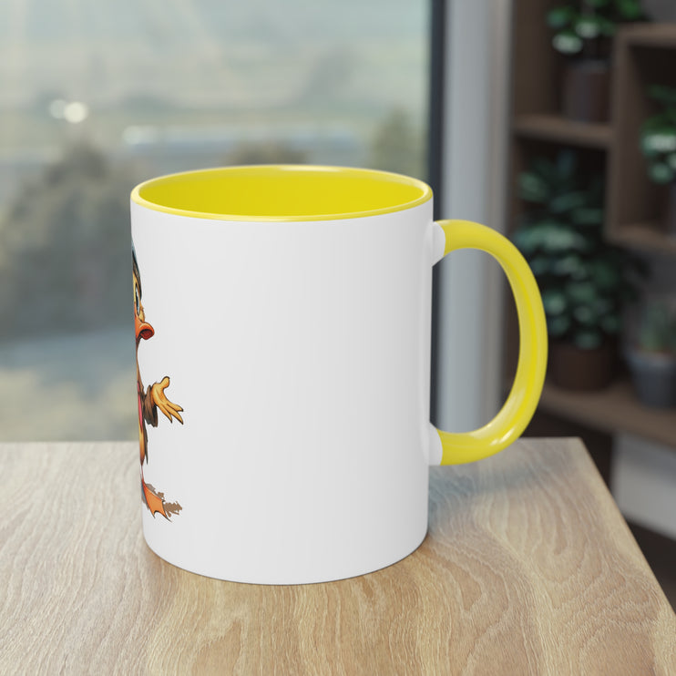 Harmony Two-Tone Coffee Mug: Sip in Style, Revel in Comfort - Duck