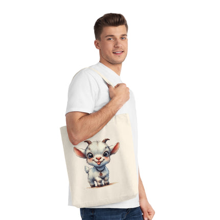 Καμβά sustainstyle Tote Bag: Οικολογική συνειδητή μόδα - Cute baby Goat