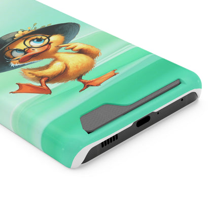 EnchantGuard Phone Case with Card Holder: Style Meets Functionality - Duck