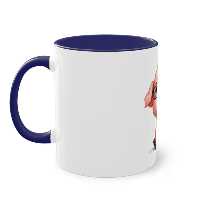 Harmony Two-Tone Coffee Mug: Sip in Style, Revel in Comfort - Pig