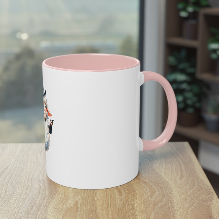 Harmony Two-Tone Coffee Mug: Sip in Style, Revel in Comfort - Sheep