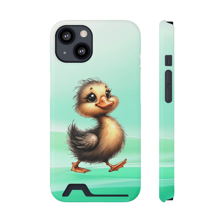 EnchantGuard Phone Case with Card Holder: Style Meets Functionality - Duck