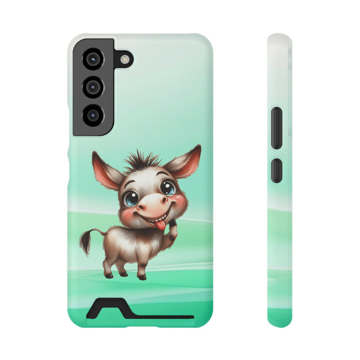 EnchantGuard Phone Case with Card Holder: Style Meets Functionality - Donkey