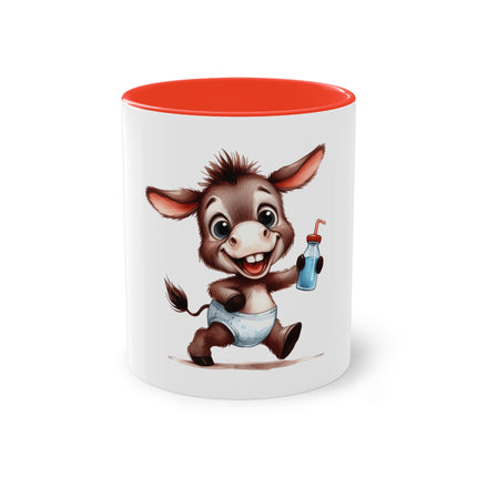 Harmony Two-Tone Coffee Mug: Sip in Style, Revel in Comfort - Donkey