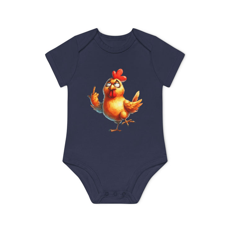 SnuggleNest Organic Baby Bodysuit (Short Sleeves)  Chicken